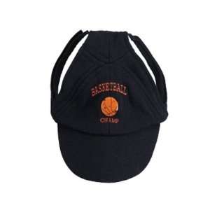   Basketball Champ Black Sports Cap Hat for Dogs Medium