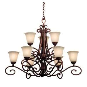  Kalco Lighting 5535 Amelie 9 Light Chandeliers in Satin 