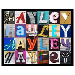  HAYLEY Personalized Name Poster Using Sign Letters (Large 