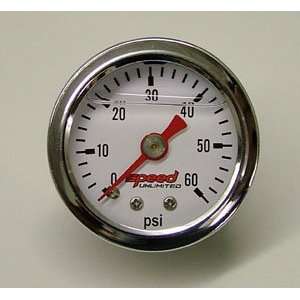  Speed 102L 1 1/2 0 60 PSI Fuel Pressure Gauge Liquid Automotive