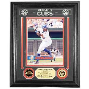  Cubs   Highland Mint MLB Etched Glass   Soriano, Alfonso 