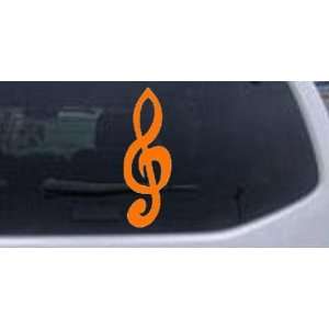  Orange 6in X 16.6in    Music Note Car Window Wall Laptop 