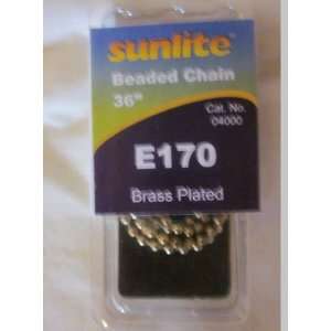   Sunlite Beaded Chain 36 Inch Brass Plated E170 04000