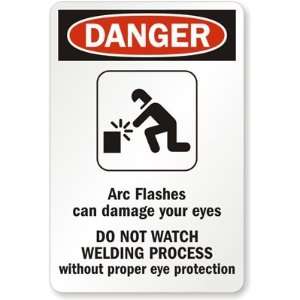 Arc Flashes can Damage Your Eyes, Do Not Watch Welding Process Without 