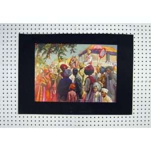    C1880 Colour Print Scene Marwari Wedding Procession