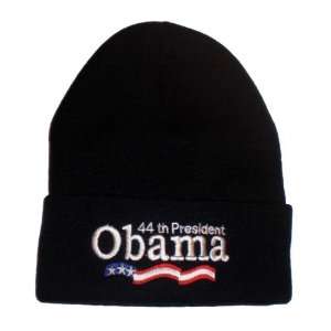 com Barack Obama Beanie   Black Knit Winter Cap 44th President Obama 