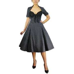  50s Retro Design Polka Dot Party Swing Dress Size 10/M 