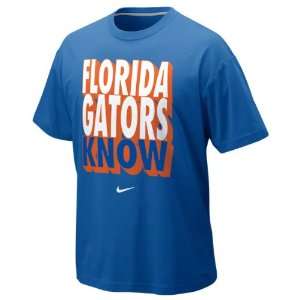  Florida Gators Royal Nike Nike Knows T Shirt Sports 