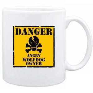    New  Danger  Angry Wolfdog Owner  Mug Dog