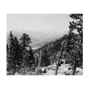 Longs Peaks and the Continental Divide Photograph   Colorado Giclee 