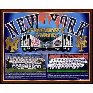  Mets Yankees Subway Series 13x16 Plaque
