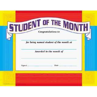  Trend Enterprises Student of the Month Certificates Toys & Games
