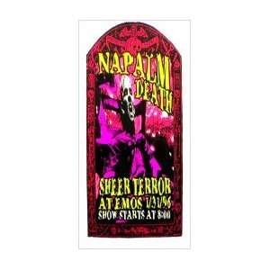  NAPALM DEATH   Limited Edition Concert Poster   Emos 