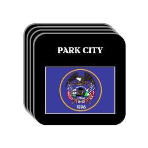 US State Flag   PARK CITY, Utah (UT) Set of 4 Mini Mousepad Coasters