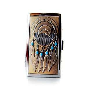 Indian Native American Dream Catcher Cigarette Case Stainless Steel