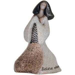  Believe Artstone Angel Collectible Figurine Praying