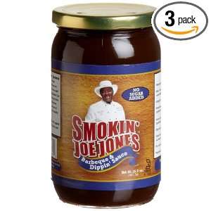 Smokin Joe Jones No Sugar Added Barbeque & Dippin Sauce, 16.5 Ounce 