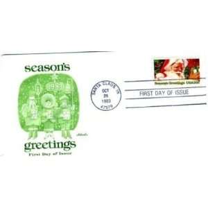  Seasons Greetings First Day Of Issue Stamps Env 