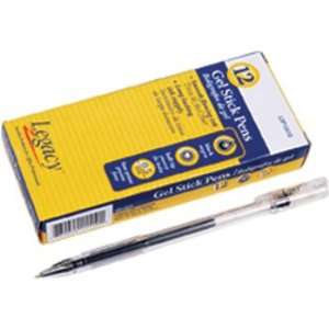  Legacy 15510   Roller Ball Stick Gel Pen, Black Ink, Micro 
