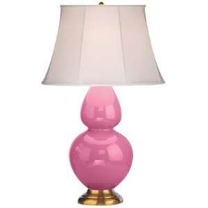Robert Abbey 1607 Double Gourd   Table Lamp, Antique Natural Brass 