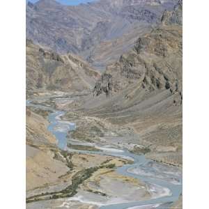  Valley Between Himalaya and Zanskar Mountains Seen from Leh Manali 