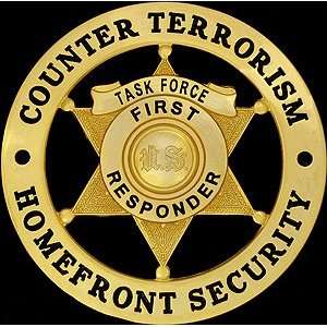 Homefront Security Gold Collectible Badge 