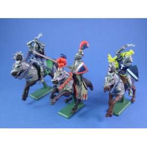  Britains Deetail Toy Soldiers Mounted Medieval Knights 3 