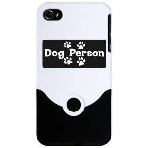    iPhone 4 or 4S Slider Case White Dog Person 