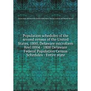 Population schedules of the second census of the United States, 1800 