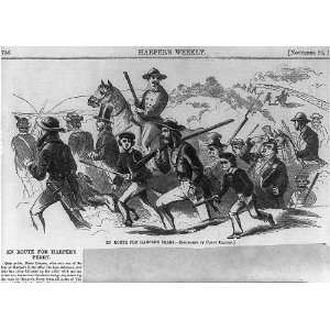   En route for Harpers Ferry,John Brown,1800 1859,guns