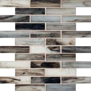  Forest 1 x 4 Brown Pool Frosted Glass Tile   17565
