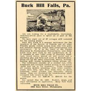  1908 Ad Buck Hill Falls Real Estate Pennsylvania Price 