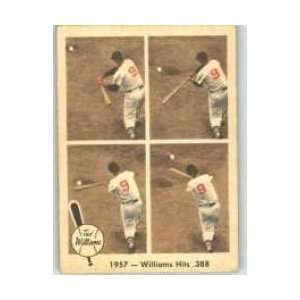 1959 Fleer Ted Williams #58 Williams Hits .388 in 1957   Boston Red 