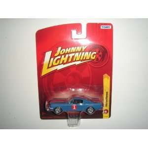   Johnny Lightning R19 1965 Ford Mustang Matte Blue/Red Toys & Games