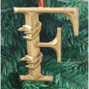  Heaven Sends   Decorative Gold Letter F   Christmas Tree 