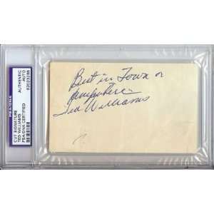  Ted Williams Autographed Cut Best in Town or Anywhere 