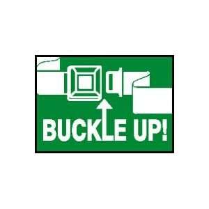  Labels BUCKLE UP (W/GRAPHIC) Adhesive Dura Vinyl   Each 3 