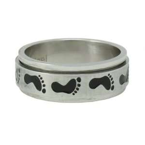  Footprints Spinner Ring Jewelry
