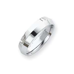  Knife Edge Wedding Band (6.00 mm) in Palladium Jewelry