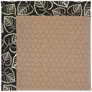   Grassy Mountain 380 Black Leaf 4 x 4 Square Area Rug