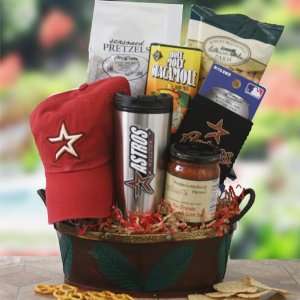 Go Stros Astros Gift Basket Grocery & Gourmet Food