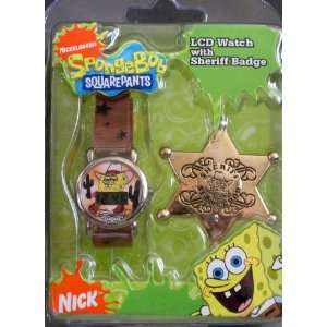  Spongebob Squarepants LCD Watch & Sheriff Badge (2008 