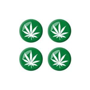  Marijuana Leaf   3D Domed Set of 4 Stickers Badges Wheel 