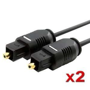  2Pk Optical Cable Digital Audio Optic Toslink Fiber, 3FT 