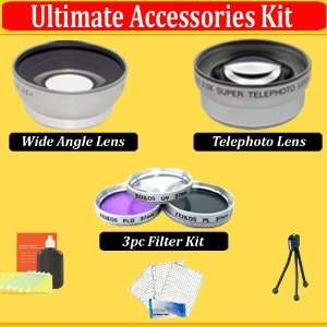 WIDE ANGLE MACRO LENS + 2X TELEPHOTO LENS + 3 PC. FILTER KIT FOR THE 