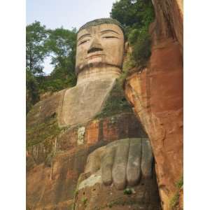 China, Sichuan Province, Leshan, Western Tourists Watch Leshan Giant 