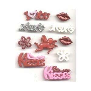   Valentine Theme Buttons for Scrapbooking (3509) 