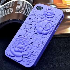  3D Design Relief Bloom Hard Case for iPhone 4 / iPhone 4S 