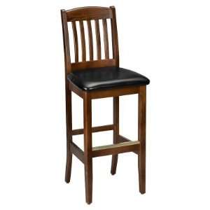  Regal 30 Inch Atwater Bar Stool with Vinyl Seat Black 