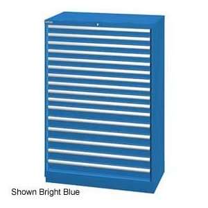   40 1/4W Cabinet, 16 Drawer, 270 Compart   Bright Blue, Master Keyed